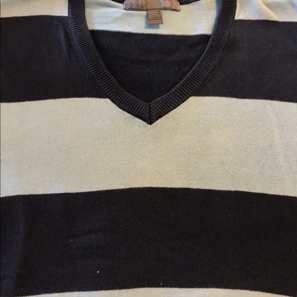 Old Navy Men’s Knit Vest Blue Wide Stripe M Cotton - Picture 4 of 10